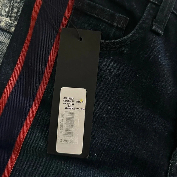 VERONICA Beard Carolyn 10" Baby Boot Jeans Flare
Crop Mid-Rise Stripe Size 24 - Picture 5 of 7